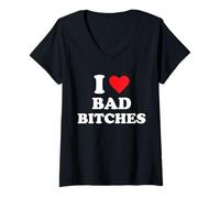 Women's I Love Bad Bitches V-Neck T-Shirt