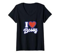 Women's I Love Bessy V-Neck T-Shirt