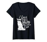 Womens I Love Big Mutts and I Can Not Lie Dog Rescue Dog Shelter V-Neck T-Shirt