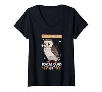 Womens I Love Boreal Owls V-Neck T-Shirt