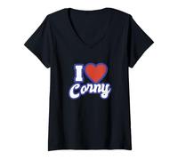 Women's I Love Corny V-Neck T-Shirt