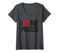 Womens I Love Due Process V-Neck T-Shirt