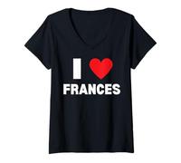 Women's I Love Frances V-Neck T-Shirt