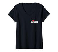 Women's I Love Heart Big Bend National Park Texas V-Neck T-Shirt