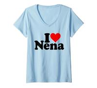 Womens I LOVE HEART NENA V-Neck T-Shirt