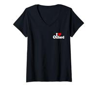 Womens I LOVE HEART OXFORD ENGLAND V-Neck T-Shirt