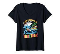 Women's I Love It When were Cruisin Together Road Trip V-Neck T-Shirt