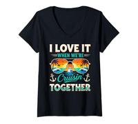 Women's I Love It When were Cruising Together, Cruise Squad V-Neck T-Shirt