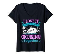 Women's I Love It When were Cruising Together Funny Couple Cruising V-Neck T-Shirt