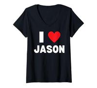 Women's I Love Jason V-Neck T-Shirt