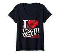 Womens I Love Kevin Shirt Name Kevin T Shirt I Heart Kevin V-Neck T-Shirt