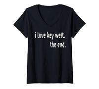 Women's I Love Key West The End V-Neck T-Shirt