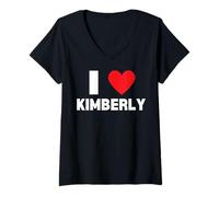 Women's I Love Kimberly V-Neck T-Shirt