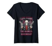 Womens I Love Kissing The Homies Goodnight Funny Dank Meme Bootleg V-Neck T-Shirt