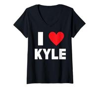 Women's I Love Kyle V-Neck T-Shirt