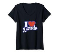 Womens I Love Laredo Texas V-Neck T-Shirt