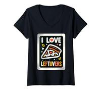 Womens I Love Leftovers Kitchen Food Practical Cook |- V-Neck T-Shirt
