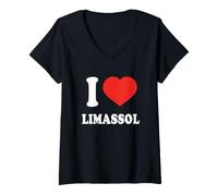 Women's I Love Limassol, Lemesos Old Port Marina & Wine Festival V-Neck T-Shirt