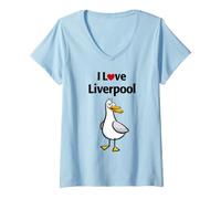 Women's I Love Liverpool V-Neck T-Shirt