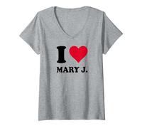 Women's I Love Mary J. V-Neck T-Shirt