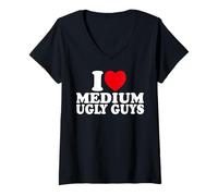 Womens I Love Medium Ugly Guys I Like Medium Ugly Guys V-Neck T-Shirt