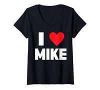 Women's I Love Mike V-Neck T-Shirt