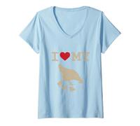 Womens I Love My Chickens Farm Animal Chicks V-Neck T-Shirt
