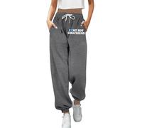 Women's I Love My Hot Girlfriend Cinch Bottom Sweatpants Baggy Winter Fall Graphic 2025 with Pockets Trousers Loose Fit Sporty Yoga Casual Workout Joggers Elastic Waist Drawstring Grey