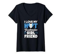 Women's I Love My Hot Guatemalan Girlfriend V-Neck T-Shirt