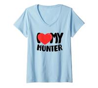 Women's I Love My Hunter V-Neck T-Shirt
