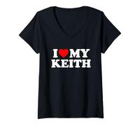 Women's I Love My Keith V-Neck T-Shirt