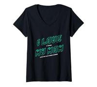 Womens I Love My Mom When She Lets Me Play Video Games V-Neck T-Shirt