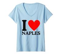 Womens I Love Naples Tee - I Heart Naples V-Neck T-Shirt