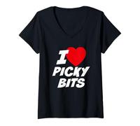 Womens I love picky bits V-Neck T-Shirt