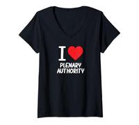 Womens I Love Plenary Authority V-Neck T-Shirt