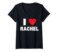 Women's I Love Rachel V-Neck T-Shirt