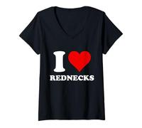 Womens I Love Rednecks V-Neck T-Shirt