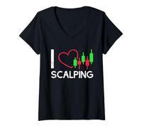 Womens I Love Scalping - Crypto Scalper Futures Trader V-Neck T-Shirt