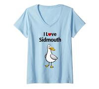 Women's I Love Sidmouth V-Neck T-Shirt