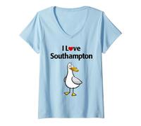 Women's I Love Southampton V-Neck T-Shirt