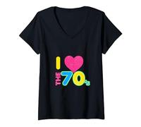 Womens I Love The 70's T Shirt V-Neck T-Shirt