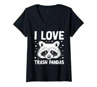 Women's I Love Trash Pandas V-Neck T-Shirt