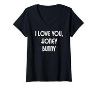 Women's I Love You, Honey Bunny V-Neck T-Shirt