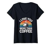 Women's I Love You More Than Coffee V-Neck T-Shirt