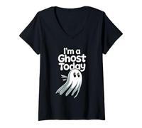 Womens I’m a Ghost Today V-Neck T-Shirt