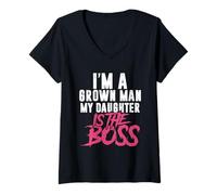 Women's I’m A Grown Man My Daughter is The Boss V-Neck T-Shirt