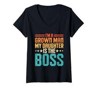 Women's I’m A Grown Man My Daughter is The Boss V-Neck T-Shirt