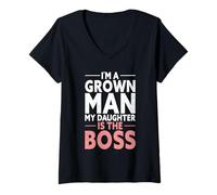 Women's I’m A Grown Man My Daughter is The Boss V-Neck T-Shirt