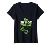 Women's I’m ISO 14001 Compliant - Environmental Management Gift Idea V-Neck T-Shirt