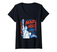 Women's I’m Just Mad As Hell 250th Cause I Loved This Place V-Neck T-Shirt